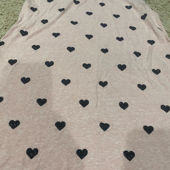Self Esteem Pink Heart Print Raglan Top Size Small Casual Tee - Picture 2 of 7